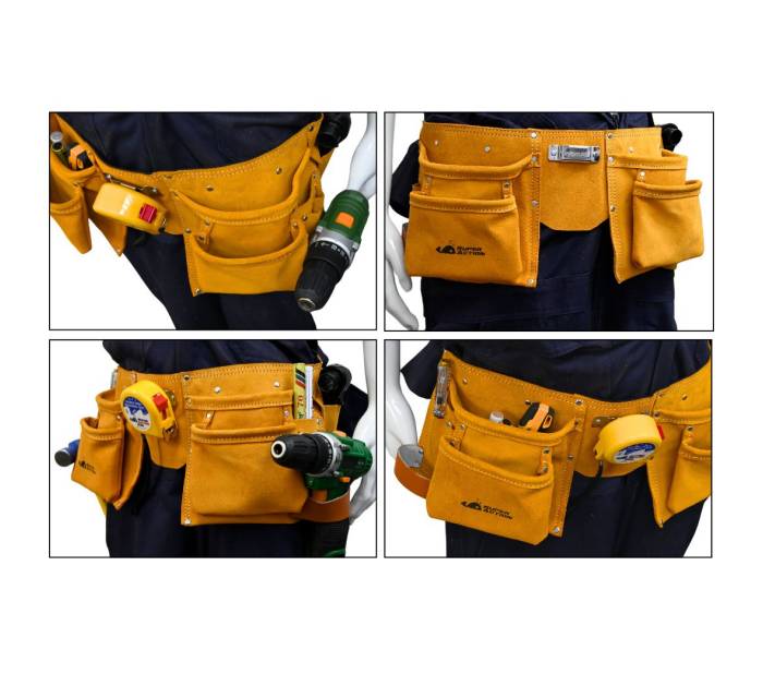 Leather Tool Pouch - 11 Pockets